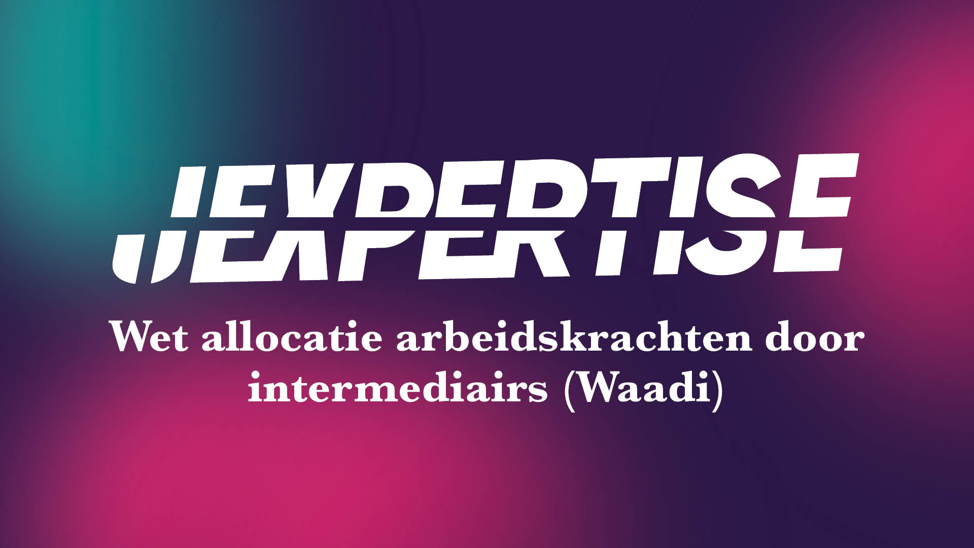 31 Wet allocatie arbeidskrachten door intermediairs (Waadi) header